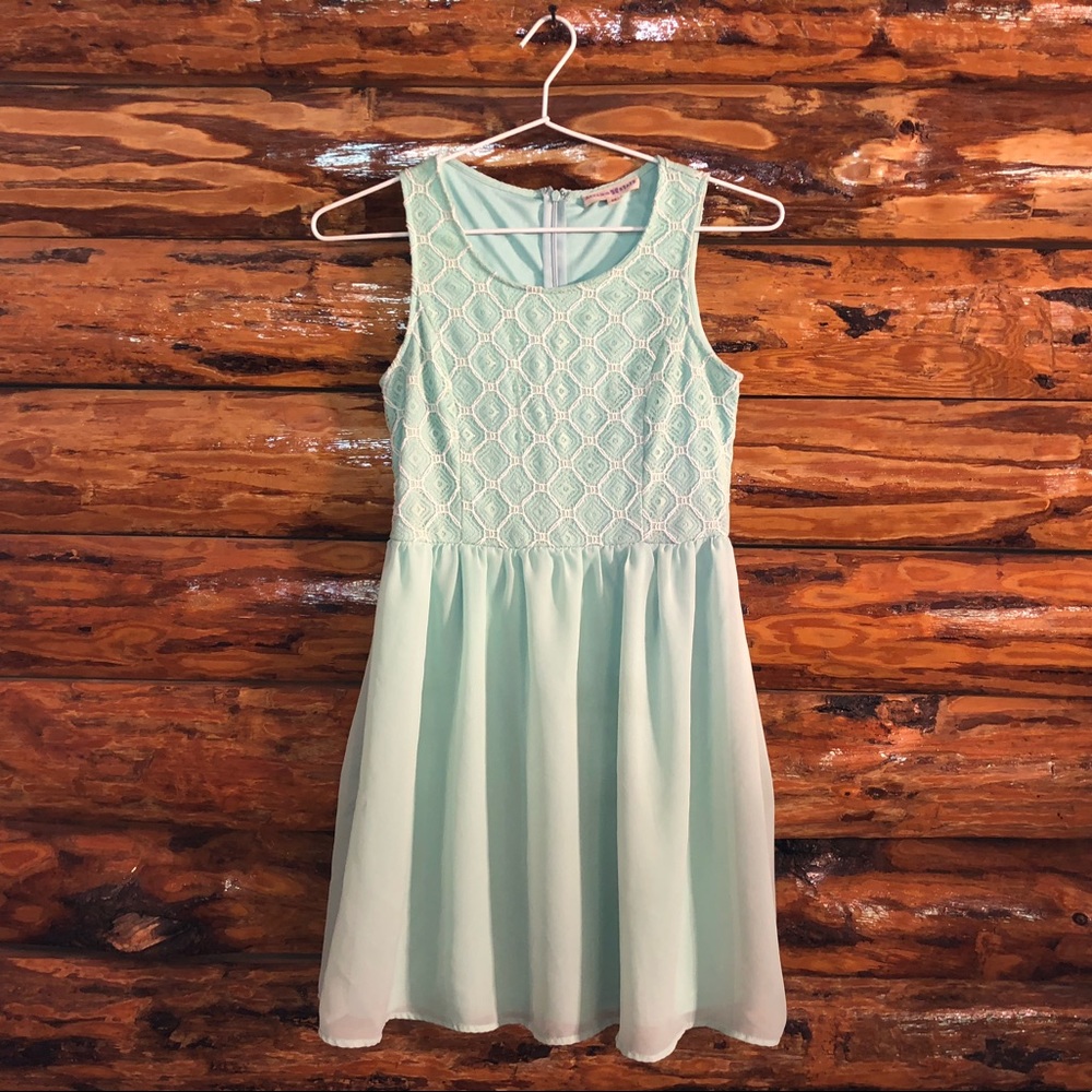 Mint Altar’d State Crochet Lace Dress